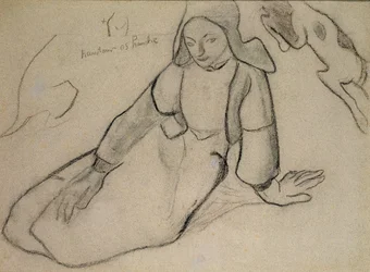 Sitzende bretonische Frau, 1888
